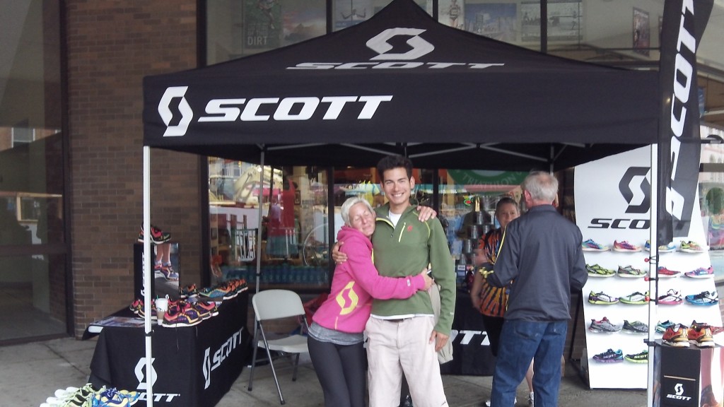 The day before the race representing SCOTT shoes!